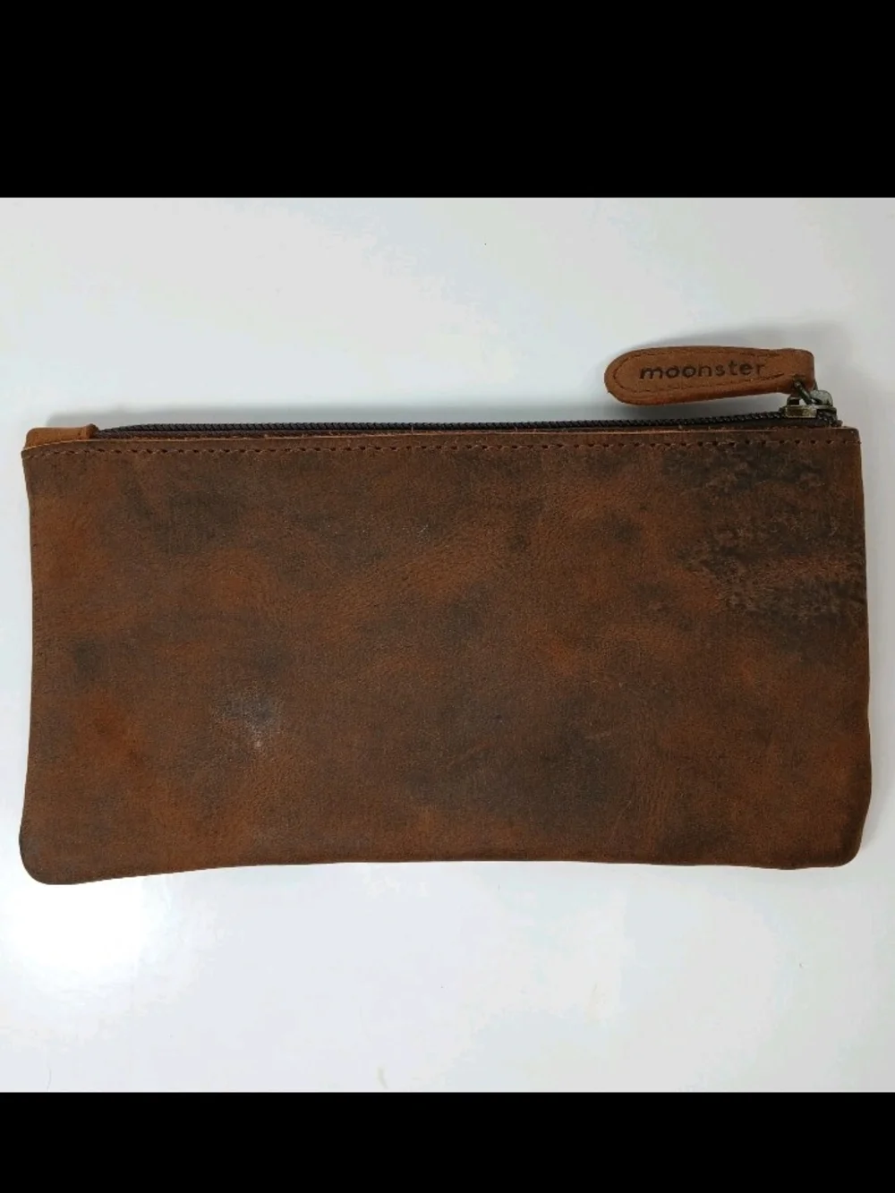 Moonster Distressed Brown Leather Wallet for Men Or Women 8x4.5 Inches